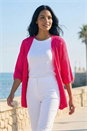 Pink Pointelle Heart Knit Cardigan, Image 1 of 4