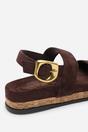 Dark Brown Where's That From Dark Brown Banyan Double Strap Flatform Sandal, Image 4 of 8