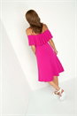 Fuchsia Bardot Swing Dress, Image 3 of 4