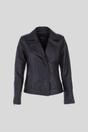 Dark Brown Real Leather Biker Jacket with Hidden Zips, Image 2 of 5