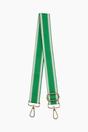 Green Stripe Trim Woven Bag Strap, Image 1 of 4
