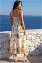 Ivory  Petite Fruit Print Strappy Midi Dress, Image 3 of 4