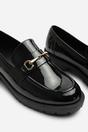 Black Aadhya Black Chunky Snaffle Trim Detail Loafers, Image 5 of 6