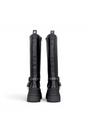 Black Womens High Goth Biker Boots -Gospher Hi, Image 6 of 7