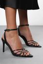 Black 'Patricia' Strappy Stiletto Heels, Image 1 of 2