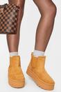 Camel iKrush Camel Edith Fluffy Platform Sole Chelsea Faux Fur Lined Ankle Boots, Image 6 of 8