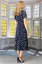 Navy  Julianna Patchwork Pleated Chiffon Dress, Image 3 of 4