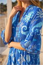 Royal Blue Seashell Maxi Dress, Image 4 of 4