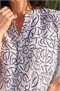 Navy  Classic Swirl Button Top, Image 3 of 3