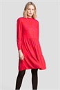 Red Jacquard Leopard Print Tiered Dress, Image 5 of 5