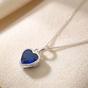 Blue Mini Heart Sapphire September Birthstone Necklace, Image 1 of 4