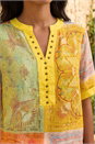 Yellow Patchwork Print Top, Image 4 of 4