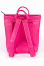 Fuchsia Top Handle Faux Leather Backpack, Image 2 of 5