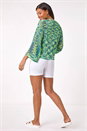 Denim Blue Spacedye Knit Cardigan, Image 3 of 5