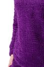 Purple Camille Lingerie Purple Supersoft Textured Woven Pattern Fleece Pyjamas, Image 3 of 5