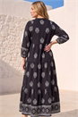 Black Baroque Border Midi Dress, Image 3 of 4