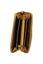 Yellow Vintage Woven Leather Zip Around Large 10 Card Coin Note Purse, Image 2 of 4