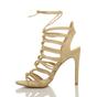 Natural AJVANI Natural High Heel Lace Up Strappy Sandals, Image 3 of 6