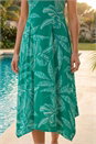 Green Leaf Puff Print Stretch Maxi Dress, Image 4 of 4
