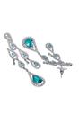 Green Diva Raindrop Dangle Earrings, Image 3 of 5