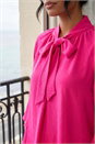 Cerise Frilled Sleeve Tie Front Top, Image 4 of 4