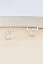 Silver Sterling Silver Highland Cow Crown Studs, Image 3 of 3