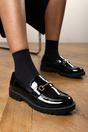 Black Aadhya Black Chunky Snaffle Trim Detail Loafers, Image 1 of 6