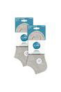 Grey 6 Pack Trainer Ankle Socks, Image 2 of 3