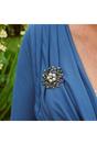 Silver Vintage Brooch with Pearl and Crystal, Image 2 of 3