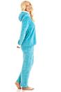 Light Blue Camille Lingerie Light Blue Supersoft Hooded Pyjama Set, Image 3 of 5