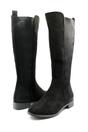 Black 'Parker' Knee High Boots With Side Zip, Image 3 of 5