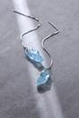 Blue Sterling Silver Blue Crystal Threaders, Image 3 of 3