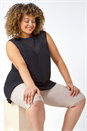 Natural Curve Knee Length Elastic Waist Shorts, Image 1 of 5