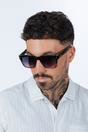 Black Square Sunglasses in Black Leopard, Image 8 of 8