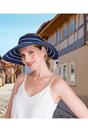 Navy Cruise - Wide Brim Straw Visor - Navy, Image 1 of 1