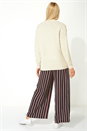 Natural  Bobble Detail Textured Cardigan, Image 3 of 5