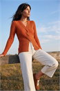 Rust Cable Rib Knit Jumper, Image 1 of 4