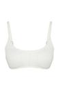 White Textured Padded Bralette Bikini Top, Image 2 of 4