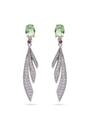 Silver Silver colored Feather Drop Earrings, Image 1 of 5