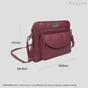 Pink 'JEAN' Soft Pebble Grain Real Leather Crossbody Bag, Image 6 of 6