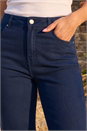 Navy  Petite Stretch Straight Leg Trousers, Image 4 of 4
