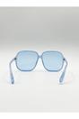 Blue Oversized Lightweight Square Frame Sunglasses in Blue, Image 4 of 6