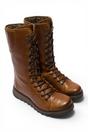 Brown Womens Leather Ankle Boots-STER760, Image 5 of 5