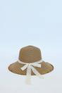 Beige Lace Ribbon Straw Sun Hat, Image 4 of 4