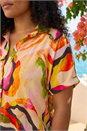Green Curve Swirl Print Button Shirt, Image 4 of 4