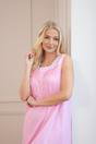 Pink 100% Cotton Sleeveless Nightdress, Image 5 of 5