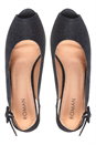 Navy  Glitter Peep Toe Heels, Image 5 of 5