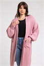 Rose Curve Longline Ribbed Cardigan, Image 1 of 5