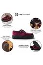 Burgundy TUK Footwear Burgundy Viva High Creeper Goth Shoes - AV8463, Image 3 of 7