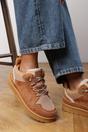 Tan 'Darcy' Lace-Up Trainers with Chunky Sole, Image 1 of 7